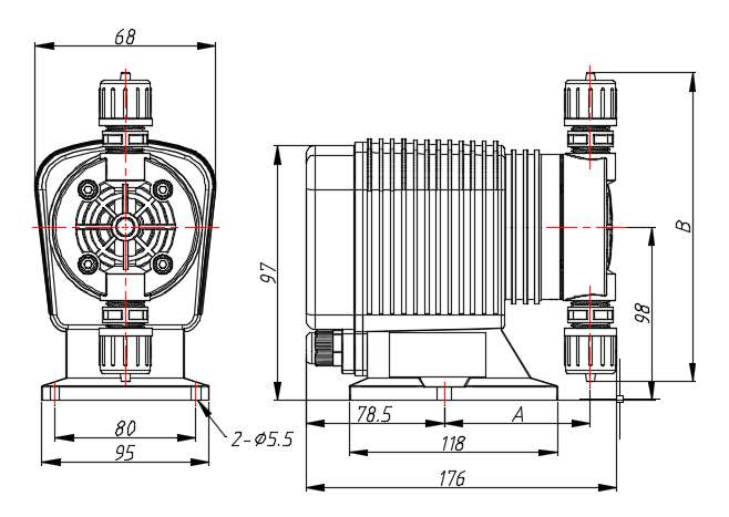 schematic-diagram-of-ML-Series-Solenoid-Diaphragm-Pump-Dimensions