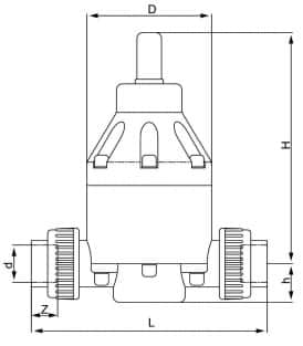 safety-valve-series-186-standard-union-connection-dimensional-drawing